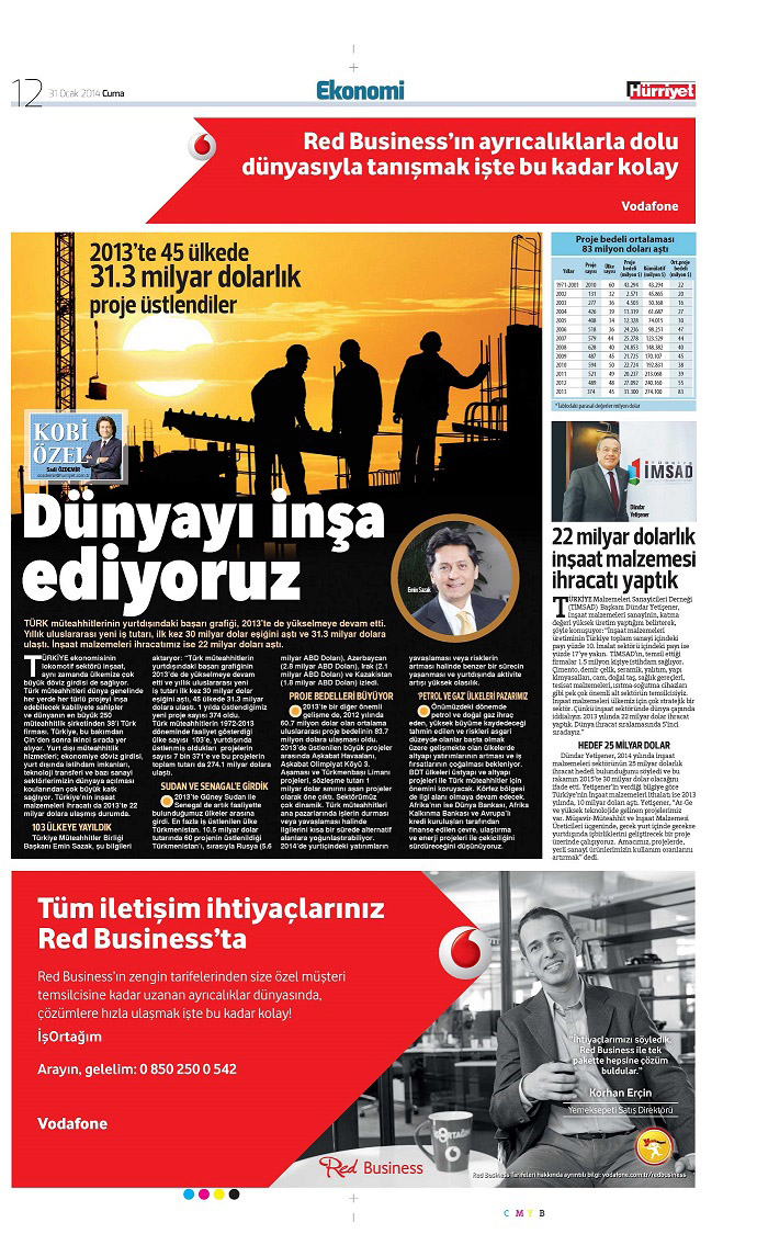 Fibrobeton Hürriyet Gazetesi Türkiye İMSAD Haberi