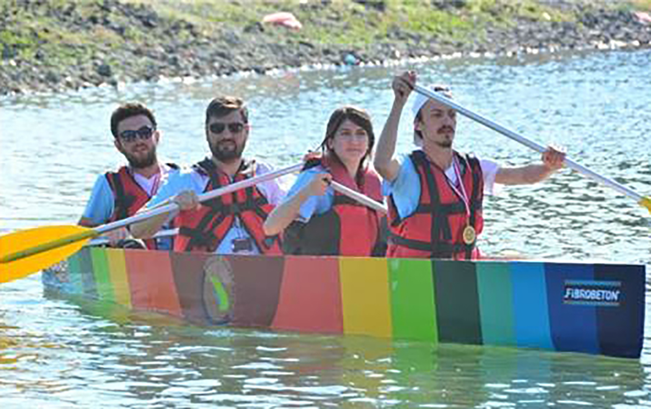 Fibrobeton First Place In The Competition Of Concrete Canoe Competition Sponsored By Fibrobeton