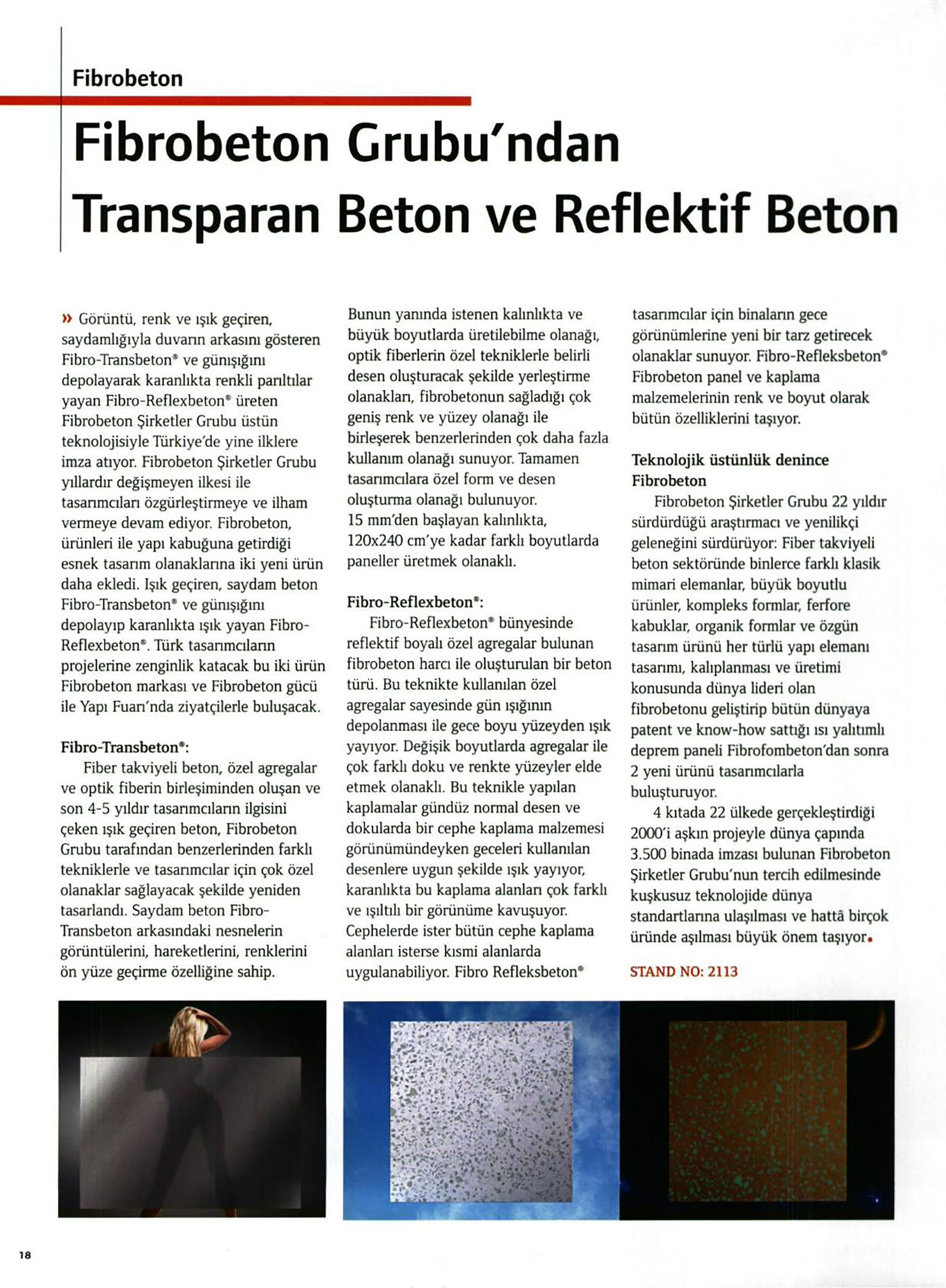 Fibro-Reflexbeton & Fibro-Transbeton
