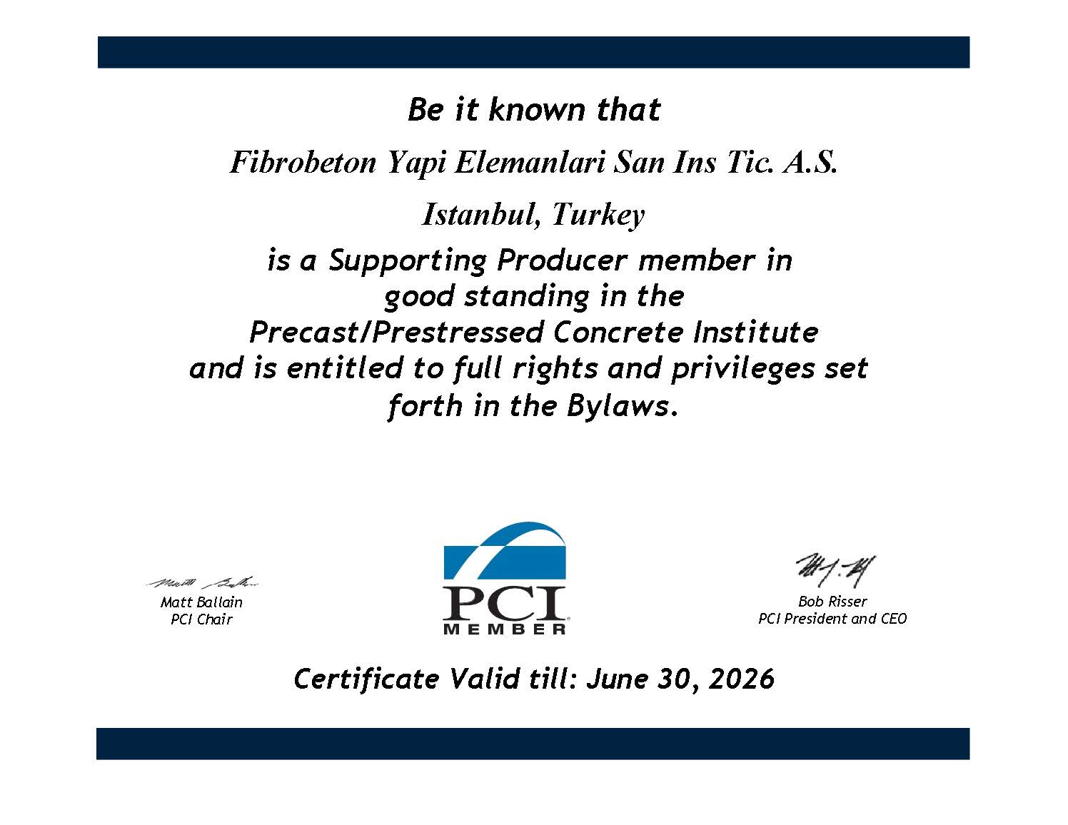 PCI 2025 2026 CERTIFICATE